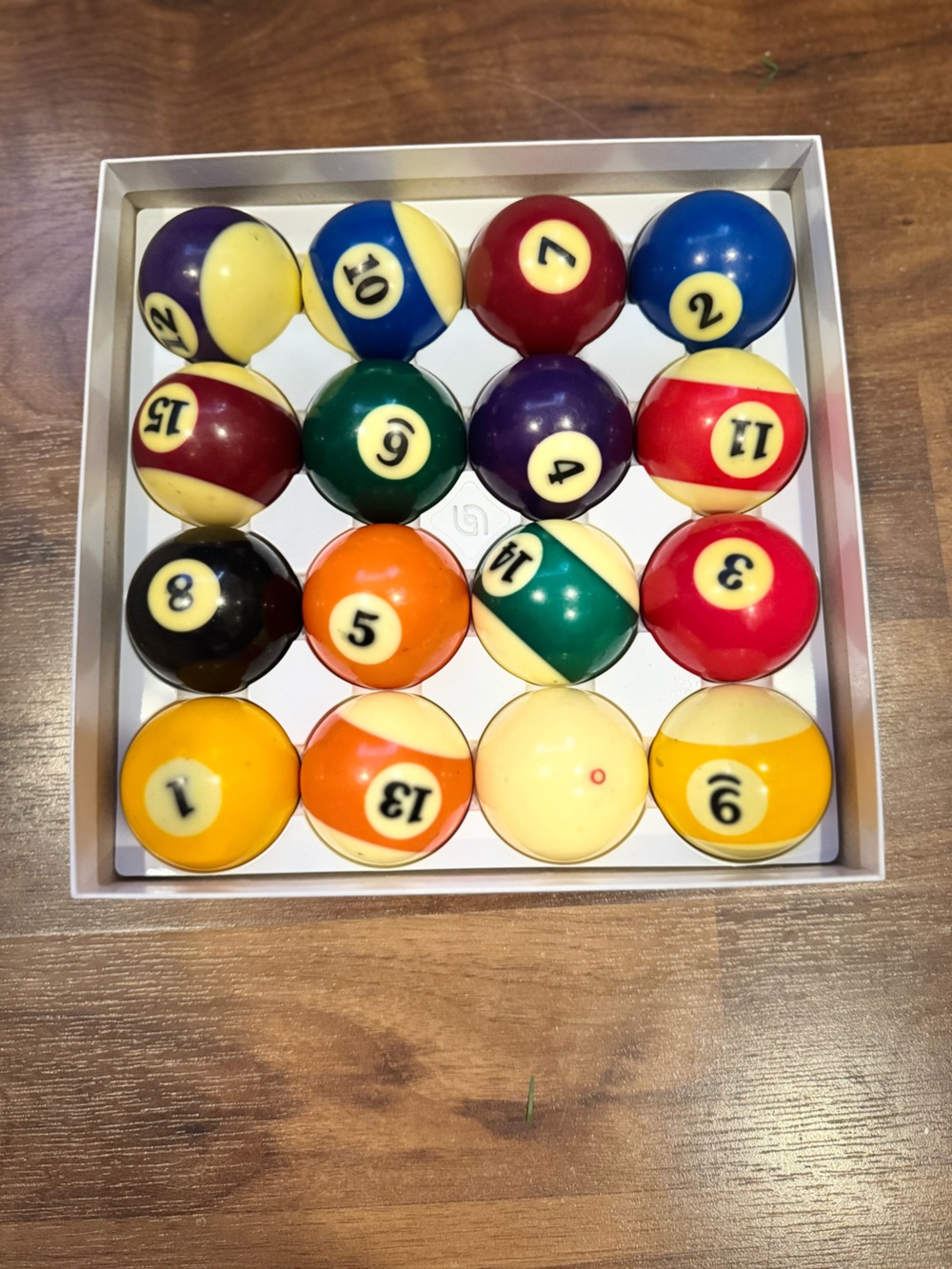 Vintage 2 1/4” Standard Billiard Ball Set — Multicolor Pool Balls for Home Games